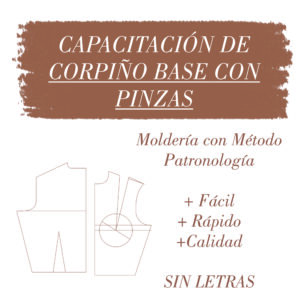 Moldería de CORPIÑO BASE CON PINZAS